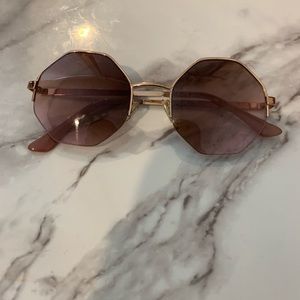 Octagonal Brown sunglasses
